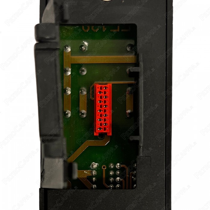 Schwarze digitale Bedientastatur mit Display für Dunstabzugshauben 133.0064.866