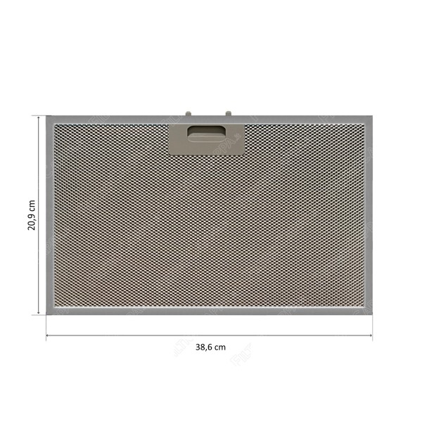 Filtro Metallico Alluminio 38,6 x 20,9 cm per Cappa Faber 133.0669.837
