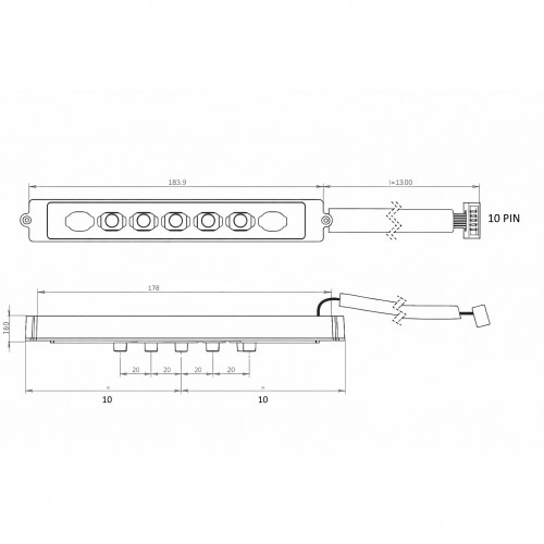 Teclado de 4 botones para campana extractora Max Fire SOTTOPENSILE 141301350 2
