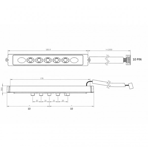 Teclado de 4 botones para campana extractora Max Fire SOTTOPENSILE 141301350