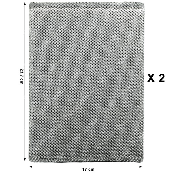METALLFILTER (2 STÜCK ) 17 X 23,7 CM FÜR DUNSTABZUGSHAUBEN FABER INCA SMART 52 6094033 112.0157.246