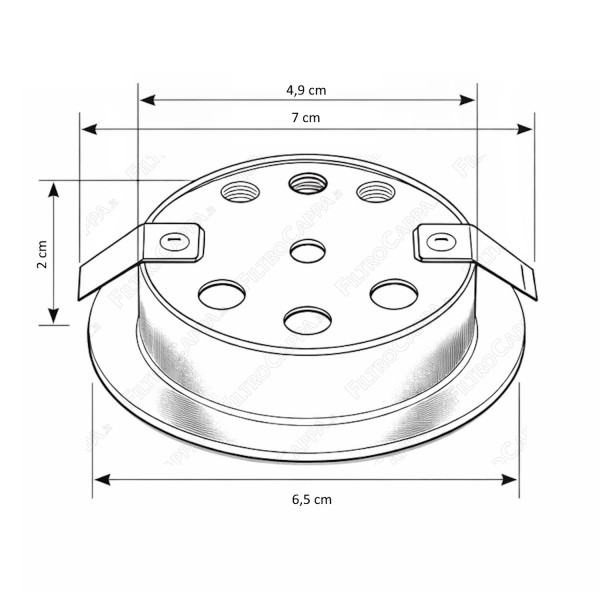 Halogen-Spot 12 V 20 W Chrom für Elica Dunstabzugshaube FCSP0004