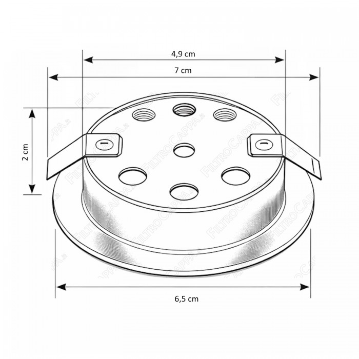 Projecteur halogène 12 V 20 W chromé pour hotte aspirante Elica FCSP0004