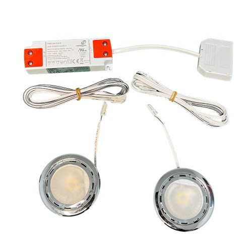 Power supply kit + LED spotlights 4000K for cooker hood – Halogen to LED conversion FCSP0002