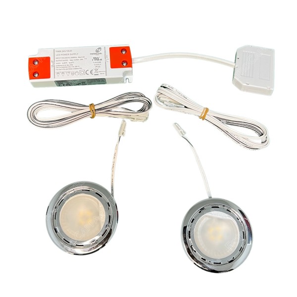 Kit d'alimentation + spots LED 4000K pour hotte aspirante – Conversion halogène vers LED FCSP0002