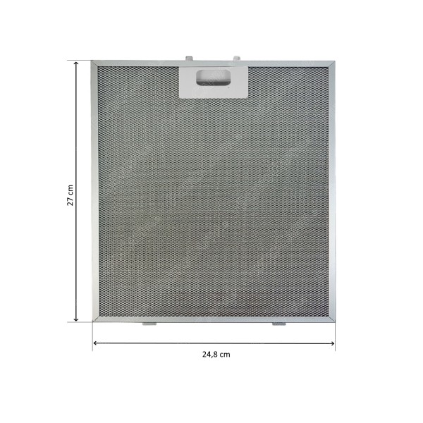 Filtro metallico alluminio 24,8 x 27 cm per Cappa Gorenje 	WHC623E14 469181