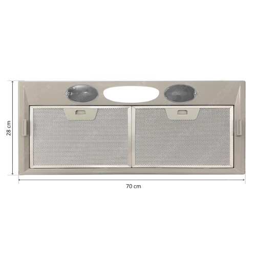 Grille de filtration complète avec filtres et couvercles de lampe pour hotte Faber Inca GRA70