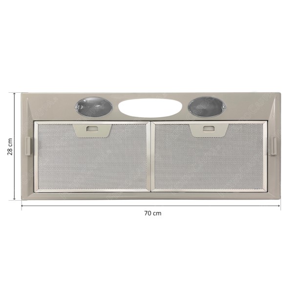 Grille de filtration complète avec filtres et couvercles de lampe pour hotte Faber Inca GRA70