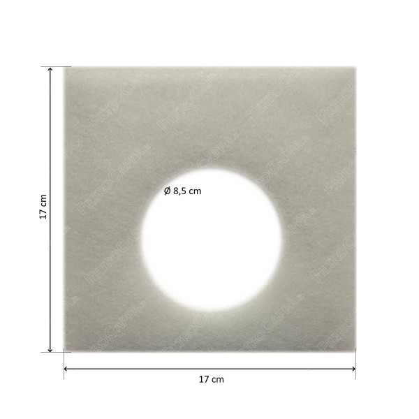Filtre éponge 17 x 17 cm, protection moteur pour VORTICE BRA.VO Qe Qi 1.186.047.023