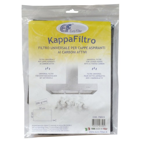 Filtro universale 47 x 57 cm ai carboni attivi in spugna morbida FK023