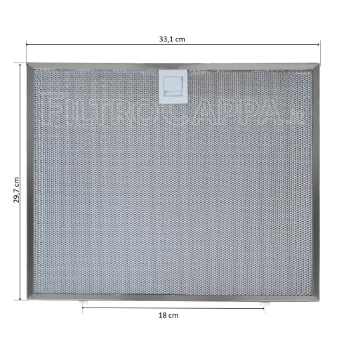 Filtro de grasa de aluminio de 33,1 x 29,7 cm para campana extractora FABER IKEA 133.0438.960