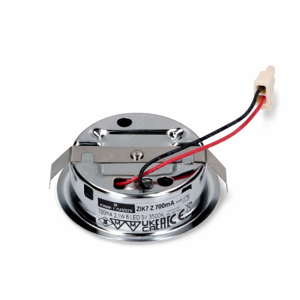 Refletor LED para coifa Elica Smeg 2,1 watts 3V 3500K 6 LEDs, diâmetro de 6,5 cm, LMP0139553