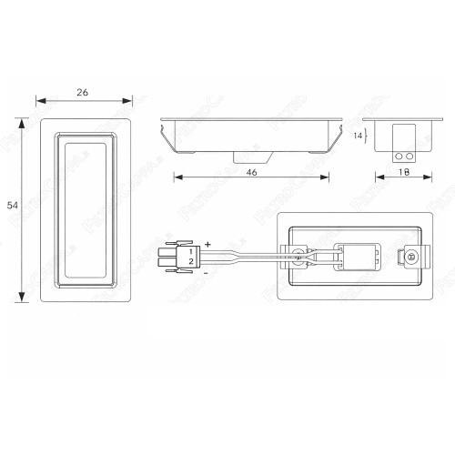 LED-Spot 12V 1W 3000K 4 LEDs SPOTLIGHT S2000 für FABER FRANKE IKEA WHIRLPOOL Dunstabzugshauben 133.0603.761 2