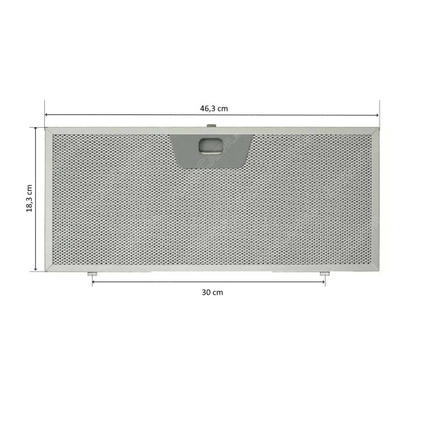 Aluminium-Fettfilter 46,3 x 18,3 cm für FABER INCA LUX Dunstabzugshaube 133.0258.797
