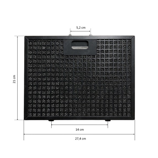 Filtre à graisse en aluminium noir 27,4 x 21 cm pour hotte aspirante SILVERLINE YT142.3129.42