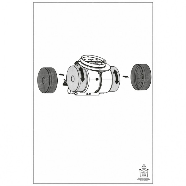 Filtro carbone (2pcs) diametro 12,5 cm per Cappa FABER FRANKE IKEA Long Life 12,5 cm FLL23