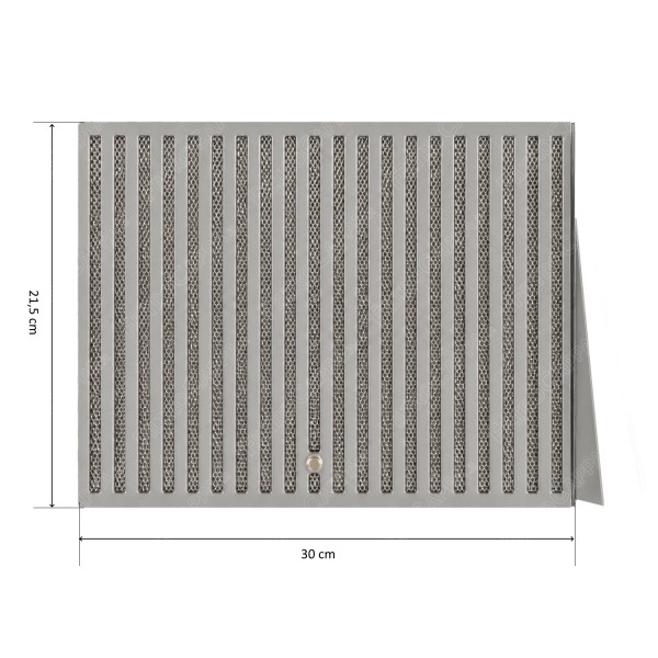 Filtro de gordura esquerdo em aço inoxidável e alumínio, 30 x 21,5 cm, para coifa anti-gotejamento FABER 133.0640.833