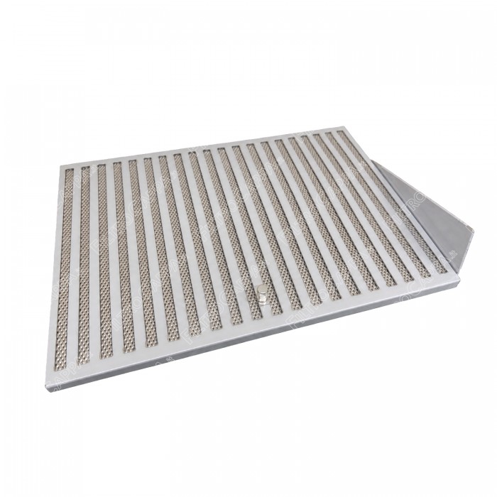Filtro de grasa izquierdo de aluminio y acero inoxidable de 30 x 21,5 cm para campana extractora antigoteo FABER 133.0640.833