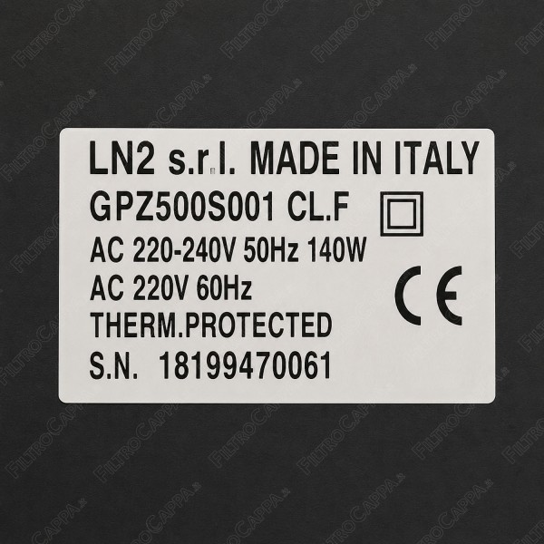 GPZ500 Motor für AIRONE MAX FIRE GALVAMET ILVE Universal Dunstabzugshaube CEMCP0500002400018