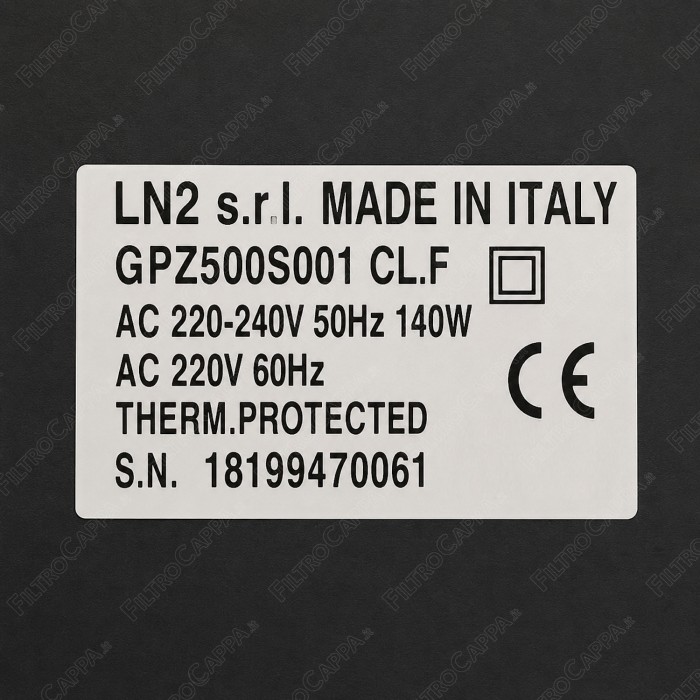 GPZ500 Motor für AIRONE MAX FIRE GALVAMET ILVE Universal Dunstabzugshaube CEMCP0500002400018