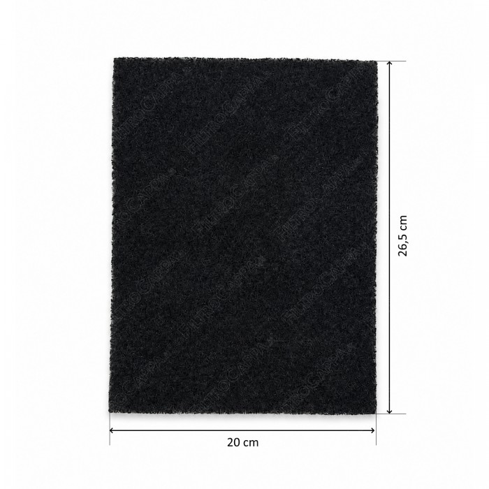 Filtre à charbon en polyester 20 X 27 X 1 cm pour hotte AIRONE ACFCRETT28X20X1002
