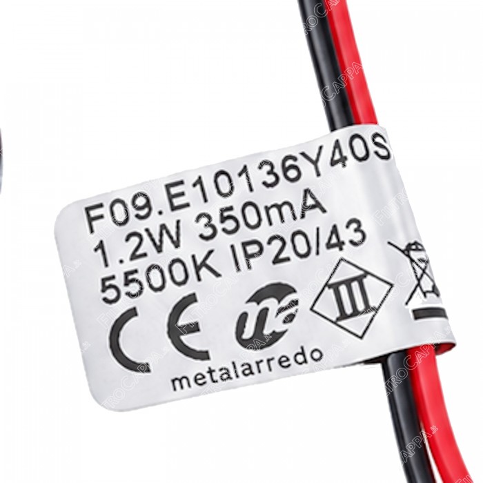 Faretto LED diametro 3 cm 1 W 5500 K cromato per Cappa Maxfire F09.E10136Y40ST