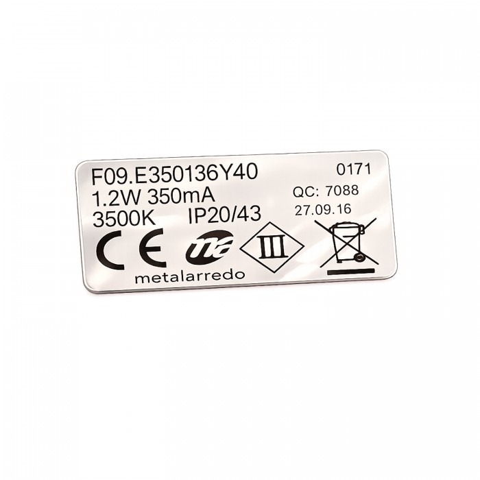 Faretto LED diametro 3 cm 1 W 3500 K cromato per Cappa Maxfire F09.E350136Y40