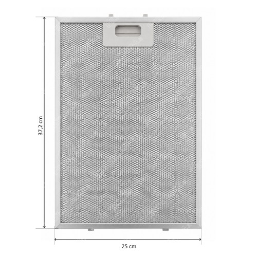 Filtre métallique en aluminium 25 x 37,2 cm pour hotte aspirante MAX FIRE Passion 144200360