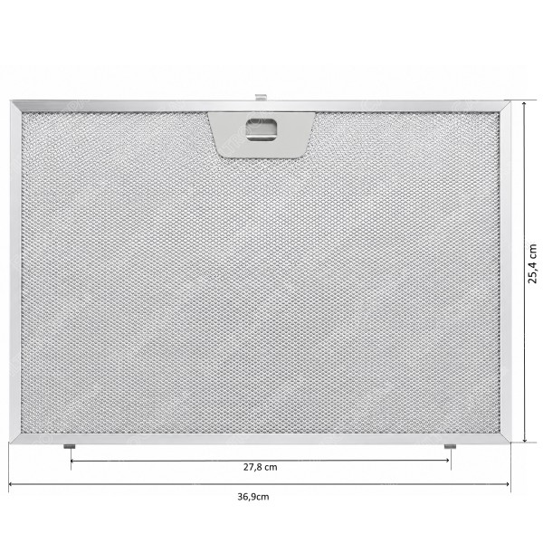 Metallfilter 36,9 x 25,4 cm für Faber Franke Dunstabzugshaube ARTICA RAY NICE VEIL FKA36