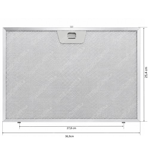 Metal Filter 36,9 X 25,4 cm for Faber Franke Cooker Hood ARTICA RAY NICE VEIL 133.0076.268