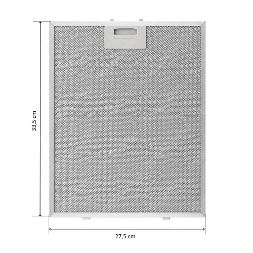 Filtro de grasa de metal de aluminio de 27,5 x 33,5 cm para campana extractora SILVERLINE YT142.2120.10