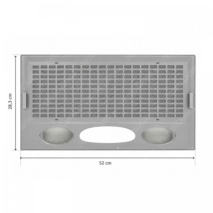 Complete Filter Grille with Aluminum Metal Filter and Light Diffusers for FABER INCA SMART A52 Cooker Hood