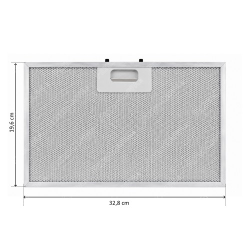 Filtre métallique en aluminium 32,8 x 19,6 cm pour hotte Smeg KSEG7 693410865