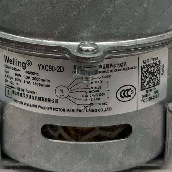 Motor do exaustor ELICA WELLING YXC90-2D MOT0122219