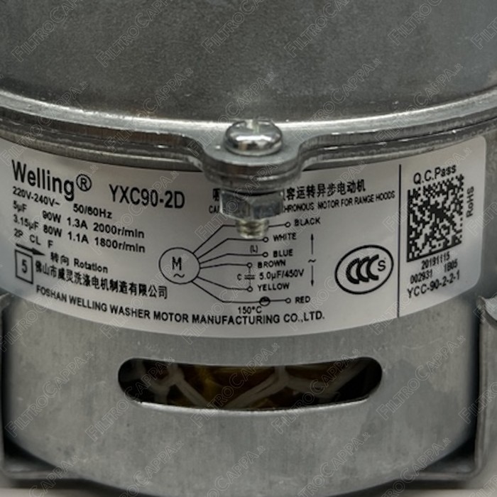 Moteur de hotte aspirante ELICA WELLING YXC90-2D MOT0122219