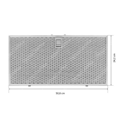 Filtro de gordura em alumínio 50,8 x 24,2 cm para coifa FABER IKEA UNDERVERK 133.0540.087