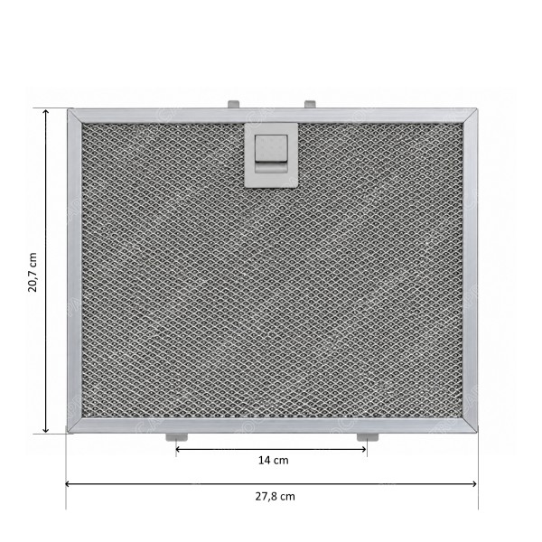 Filtro de metal de alumínio 27,8 x 20,7 cm FALMEC Virgola FCA0040