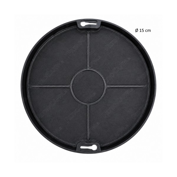 Filtre à charbon actif (lot de 2) pour Elica Electrolux Whirpool Tecnowind, diamètre 15 cm, modèle 47