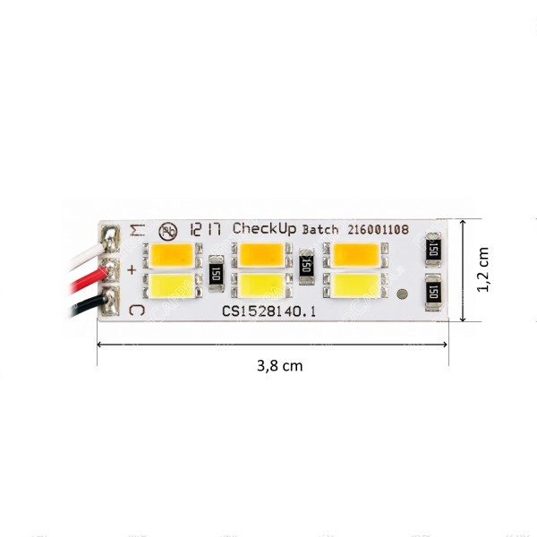 Placa LED para foco rectangular de 1,4 W, 12 V, 2700-5600 K, FALMEC HOOD 105040239