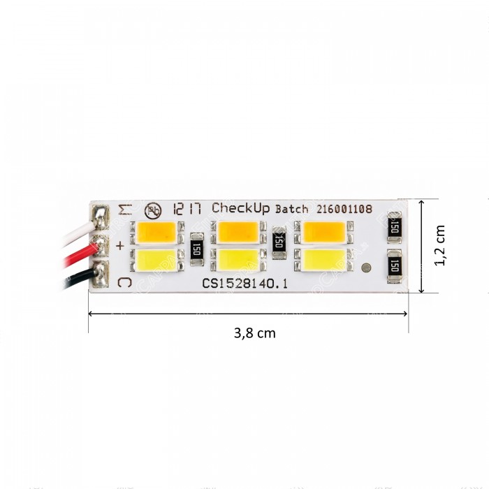 Placa de LED para Refletor Retangular 1,4 W 12 V 2700 5600 K FALMEC HOOD 105040239