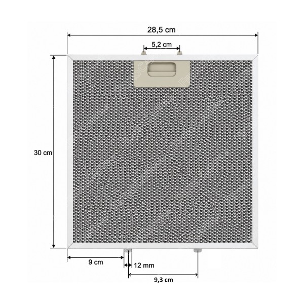 28,5 x 30 cm Aluminium-Metallfilter für FIM KAPPE FCA0033 Dunstabzugshaube