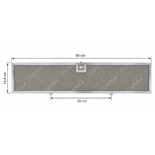 50 x 14.4 cm aluminum metal filter for Faber Eko Mirror hood 133.0171.359