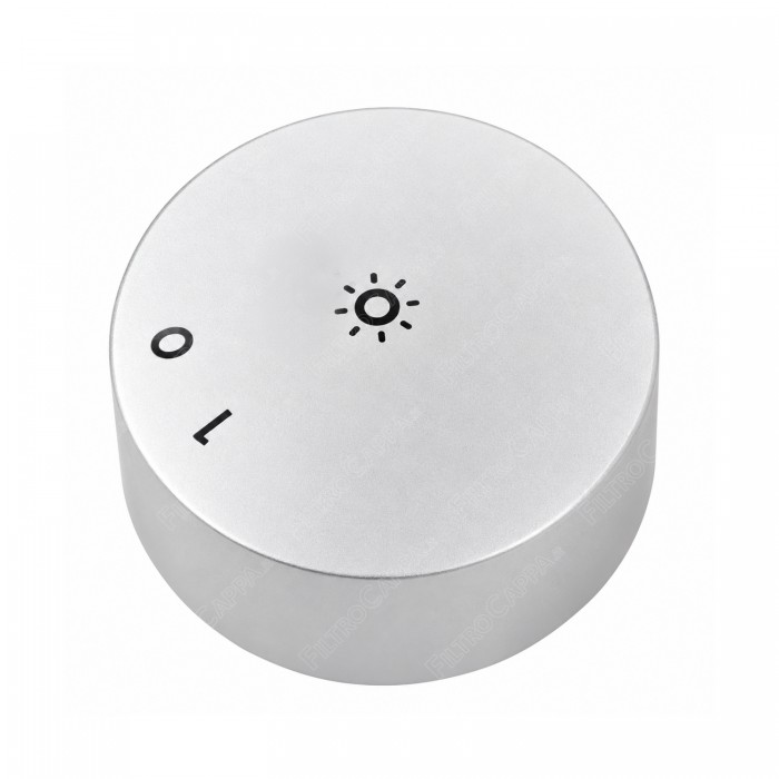 Bouton d'éclairage en acier inoxydable satiné pour hotte FABER CHLOE XL 133.0518.415