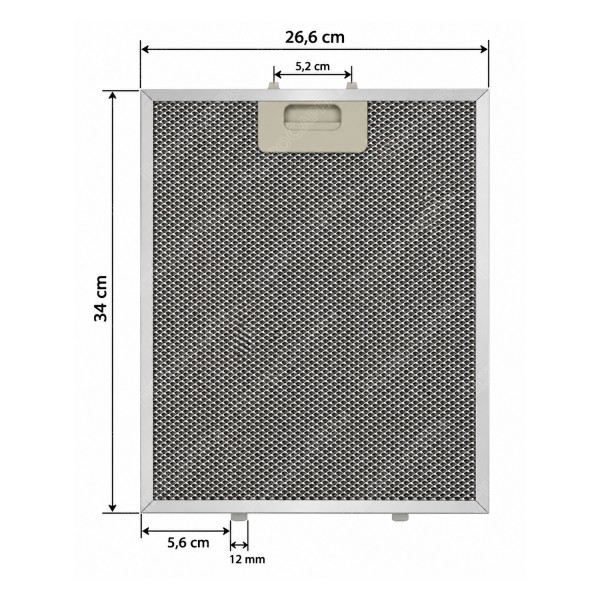 26,6 x 34 cm Aluminium-Metallfilter für Dunstabzugshaube FCA0045