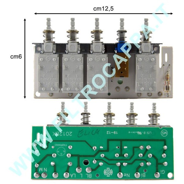 KEYBOARD ELICA TURBOAIR SMEG 2012BK/R ECB0118149