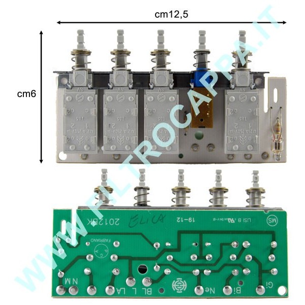 TECLADO ELICA TURBOAIR SMEG 2012BK/R ECB0118149