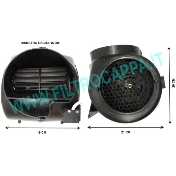 Motore cappa FABER gruppo motore K40 rotazione SX 3 velocità 133.0274.914