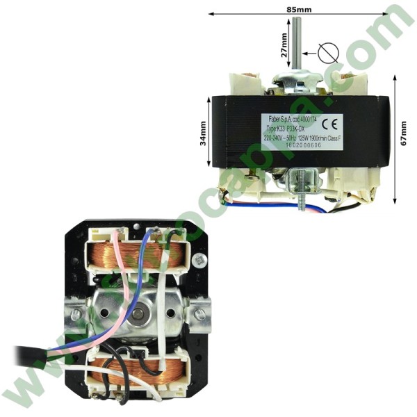 FABER COOKER HOOD MOTOR K33 P33 K-DX 400174 INCA 35 133.0041.099