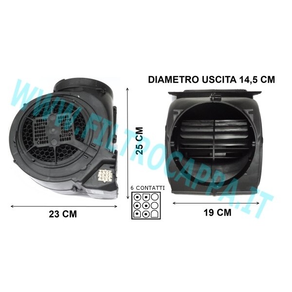 MOTORE CAPPA FABER ORIGINALE 3 VELOCITA' FILO COMUNE 6 PIN 133.0151.233