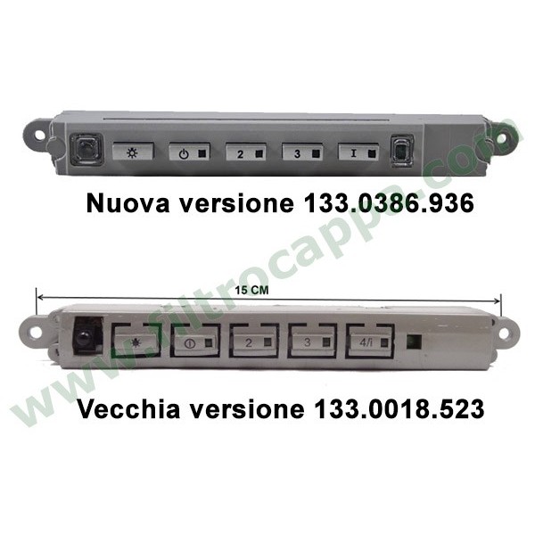 Tastiera elettronica per cappa Faber Franke Electrolux nuova versione 133.0386.936